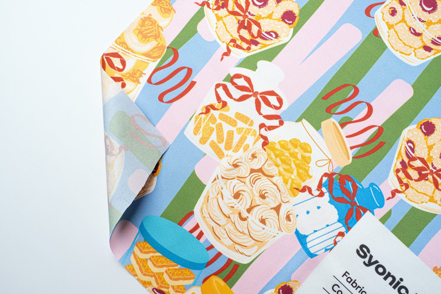 Detail print di kain Syonic Ultrashine